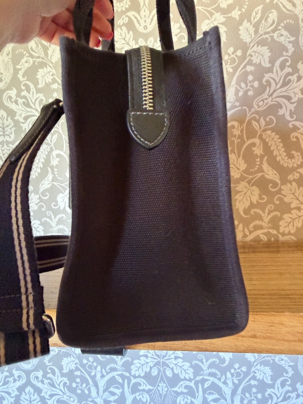 Coach Canvas Cargo Tote 26 w/ Guitar Strap NWOT CP164 SOLD OUT Black Silver HDW - Picture 5 of 17